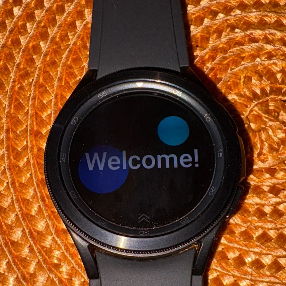 Samsung Black Galaxy Watch4 Classic 42mm with Silicone Strap